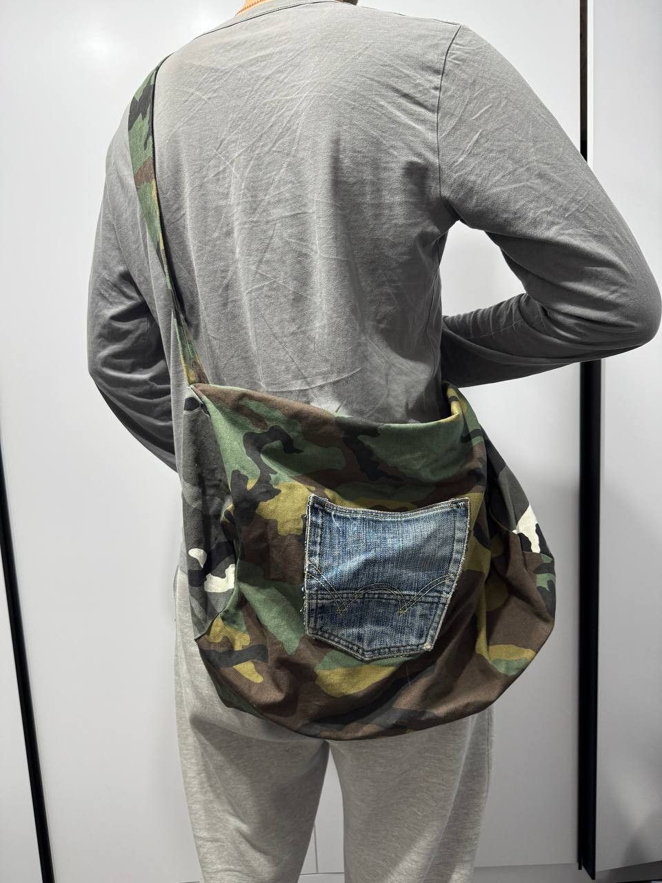 Vintage Vintage Camo Messenger Bag with Denim Pocket Size ONE SIZE - 12 Thumbnail