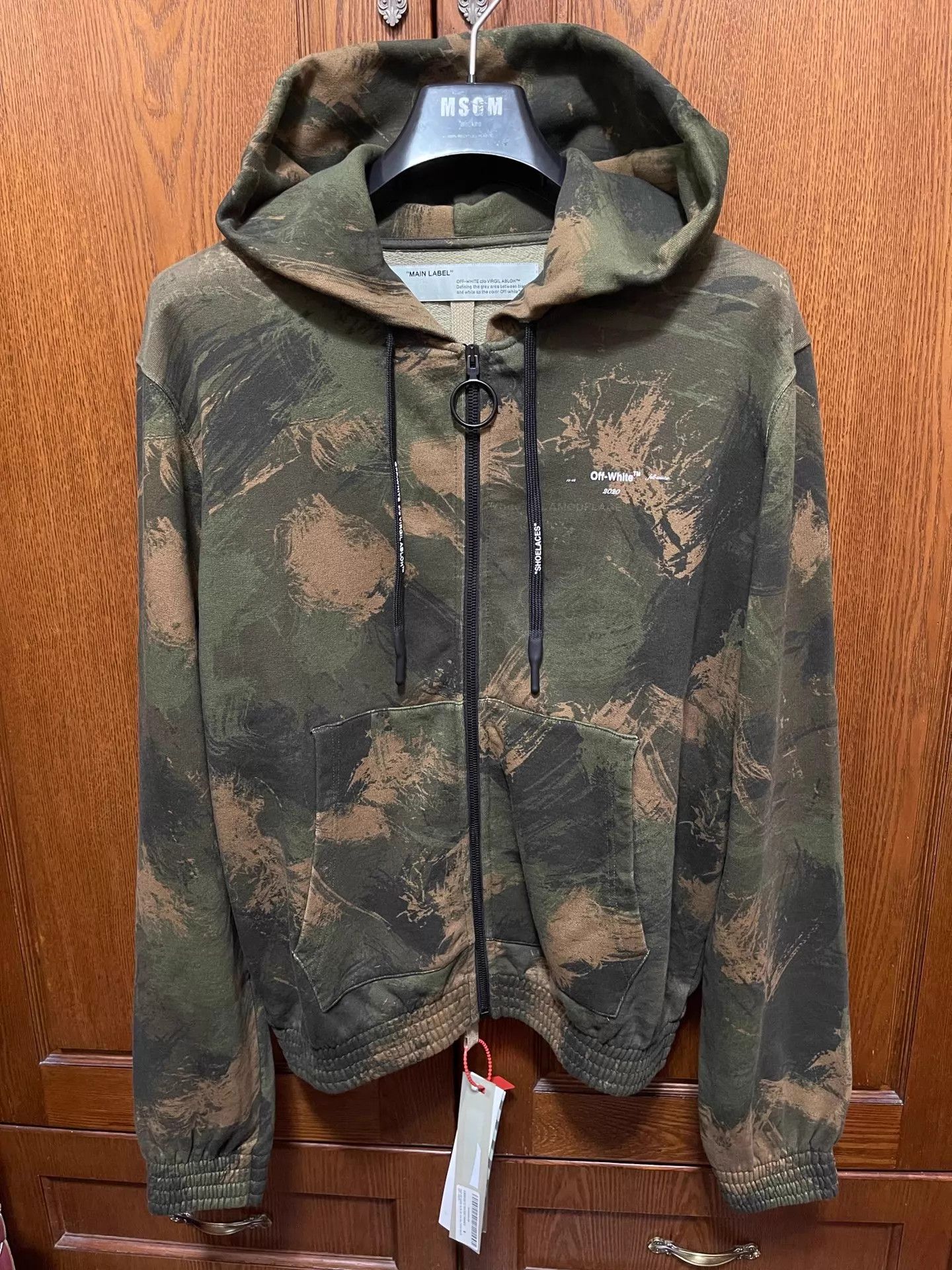 Off-White Off-White Camo Hooded Oversized Washed Cotton Jacket Size US S / EU 44-46 / 1 - 3 Thumbnail