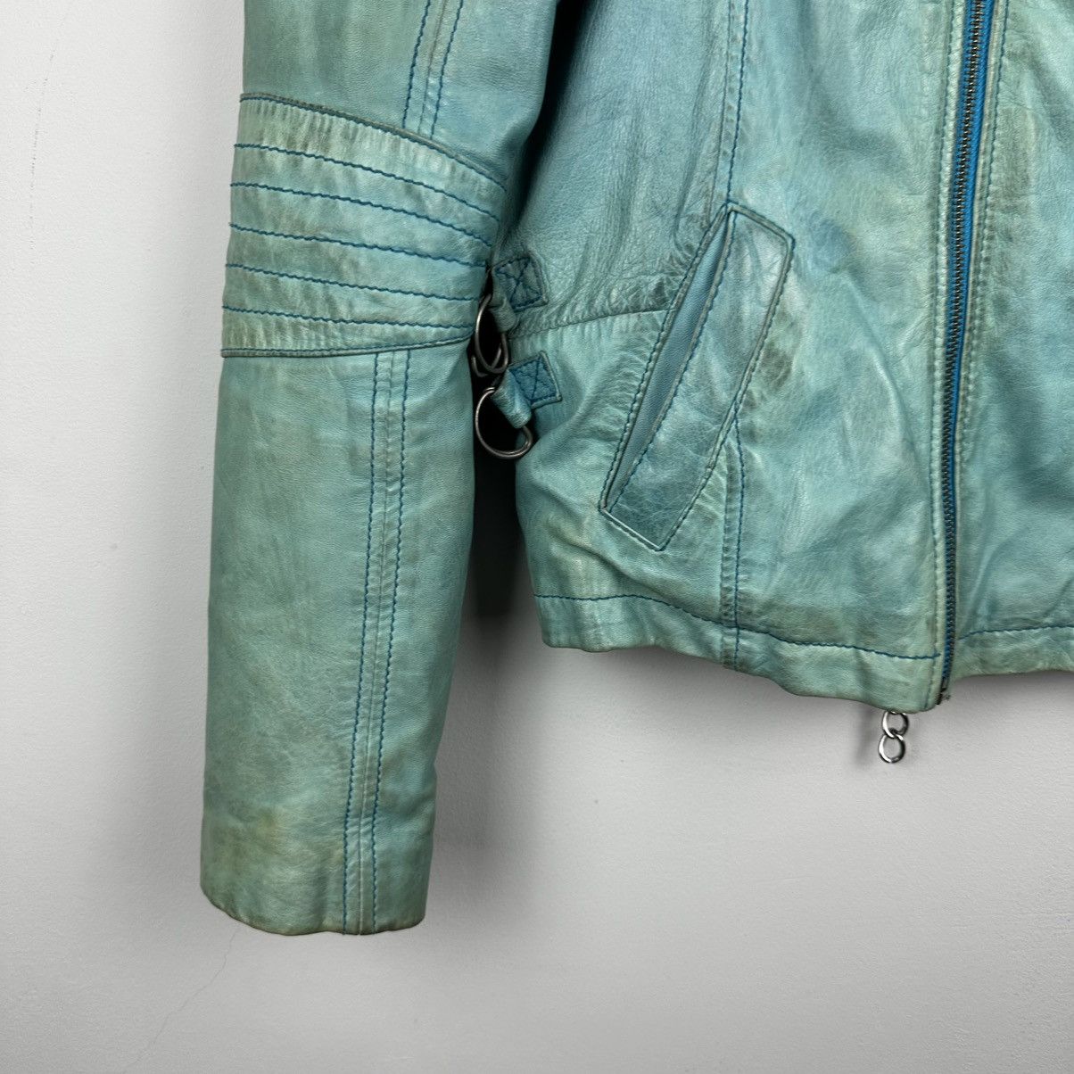 Vintage Vintage Rare Freaky Nation Crazy Faded Leather Jacket Size M / US 6-8 / IT 42-44 - 6 Thumbnail
