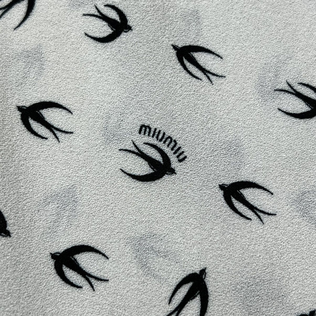 Miu Miu Miu Miu - Fall/2016 Black swallowtail Bird - Blouse Size XS / US 0-2 / IT 36-38 - 9 Thumbnail