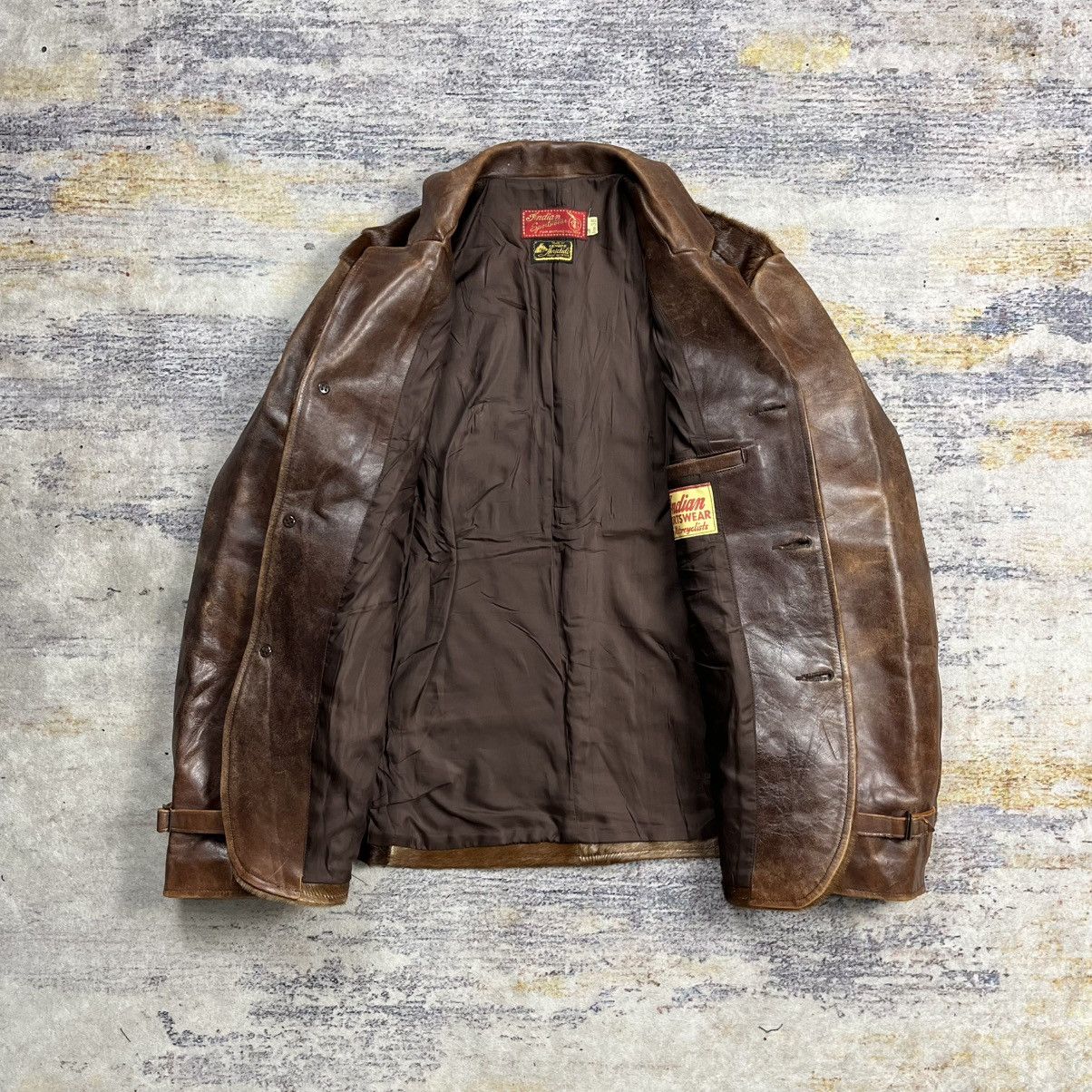 Indian Motorcycle Indian toyo enterprise pony hair horsehide leather jacket Size US M / EU 48-50 / 2 - 13 Thumbnail