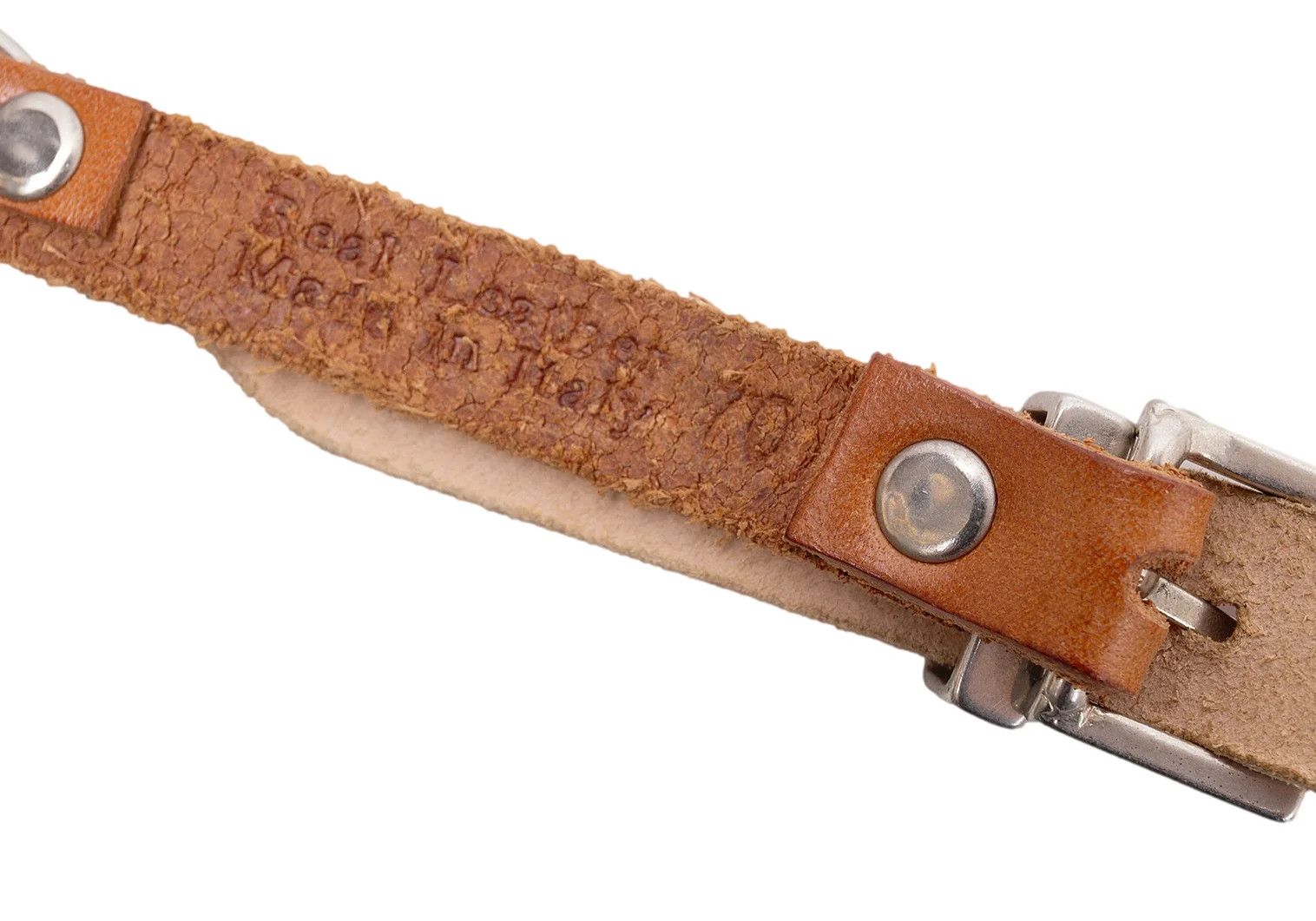 Maison Margiela Leather Narrow Belt in Brown, Size 70 Size ONE SIZE - 14 Thumbnail