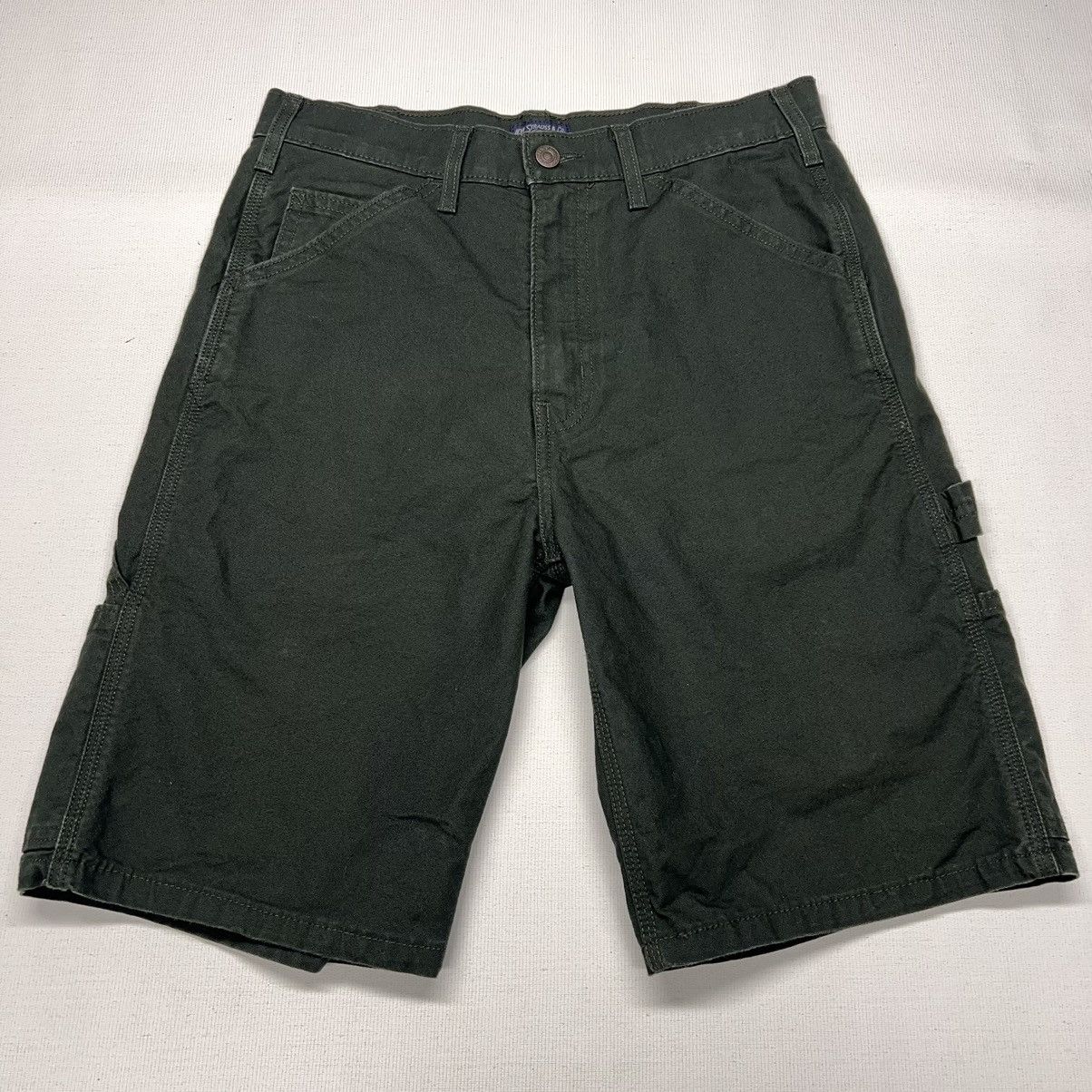 Levi's Levis Shorts Green Carpenter Chino Canvas Straight Workwear Size US 30 / EU 46 - 1 Thumbnail