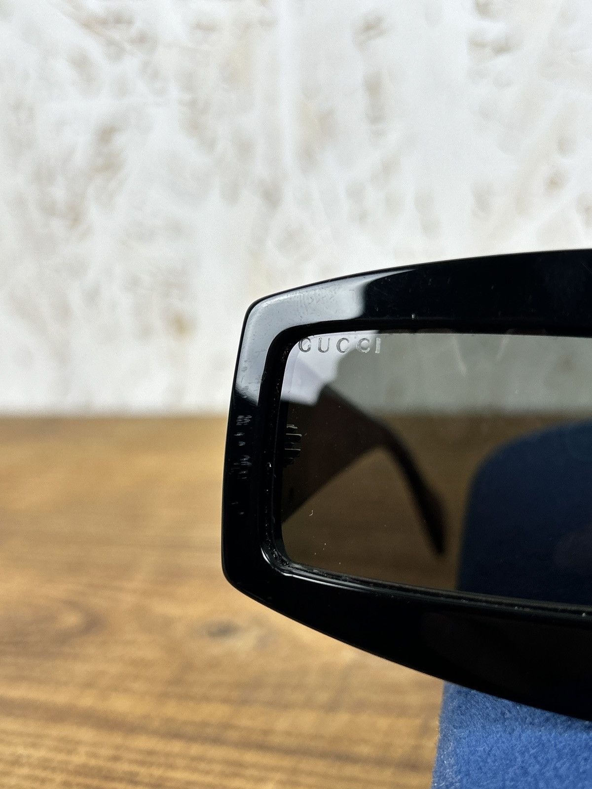 Gucci Gucci Rectangular Frame Futuristic Glasses Black GG0358S Size ONE SIZE - 7 Thumbnail