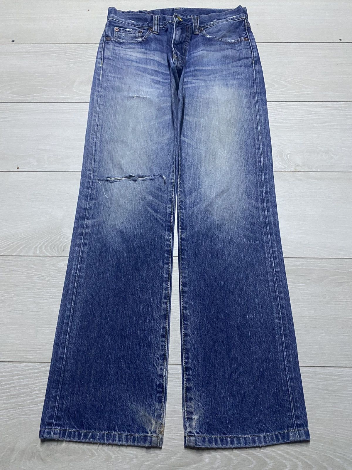 Uniqlo Vintage Japanese Uniqlo UJ S002 Faded Straight Jeans Size US 29 - 1 Thumbnail