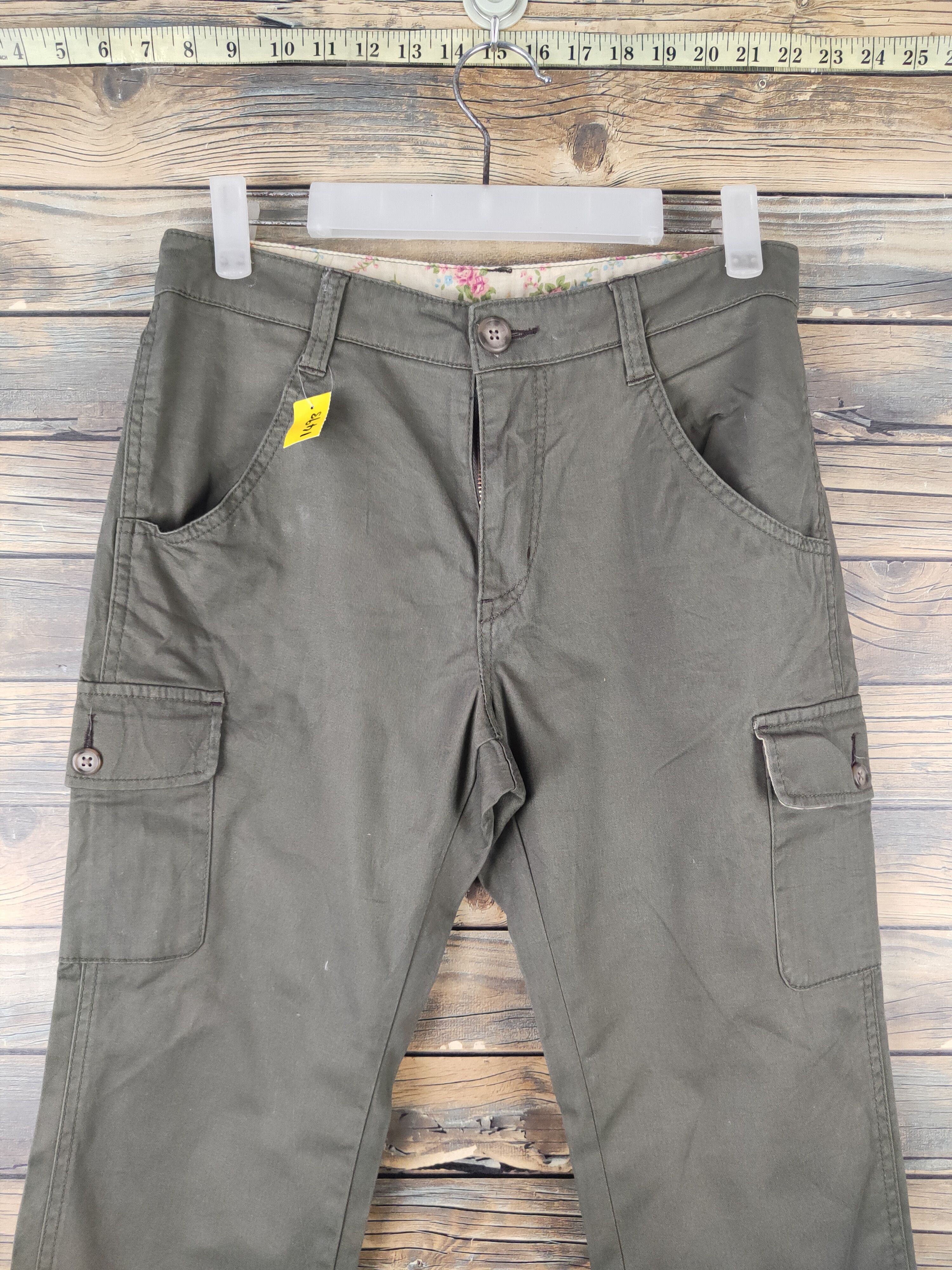 Japanese Brand DL Japanese Brand Olive Multipocket Cargo Pants #1493 Size 28" / US 6 / IT 42 - 2 Thumbnail