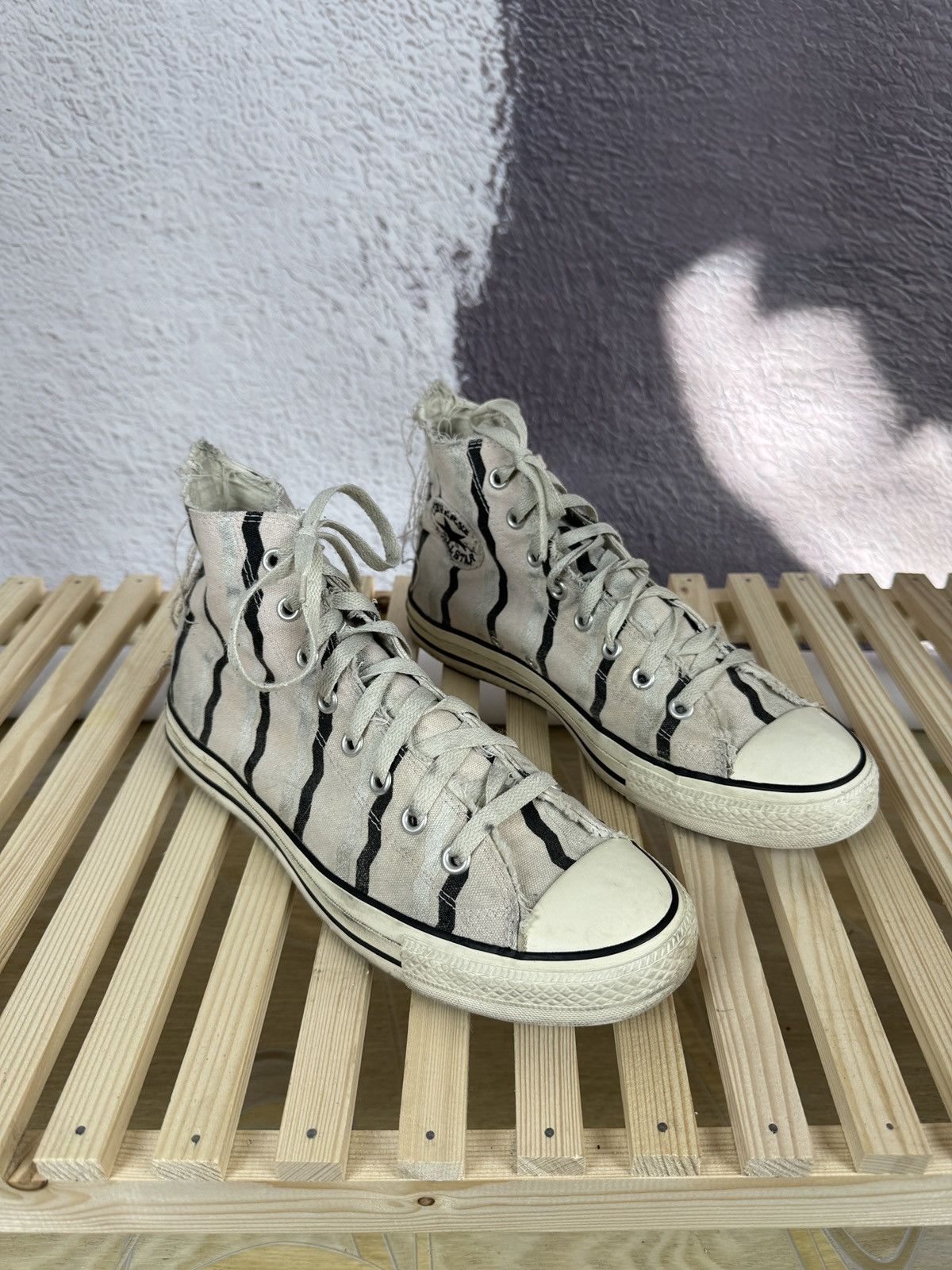 Converse Converse All star Chuck Taylor white striped sneakers Size US 9.5 / EU 42-43 - 3 Thumbnail