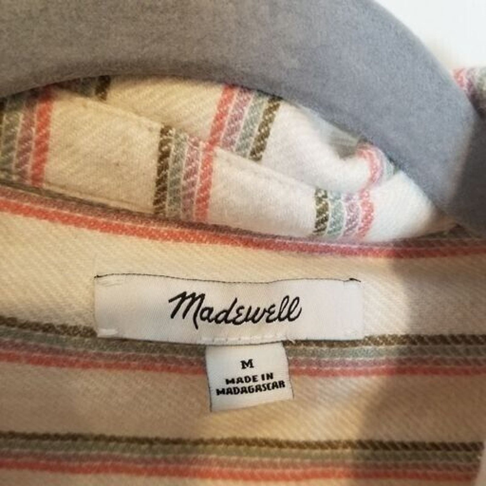 Madewell Madewell Womens Claxton Striped Flannel Sunday Shirt Size M Size M / US 6-8 / IT 42-44 - 8 Thumbnail