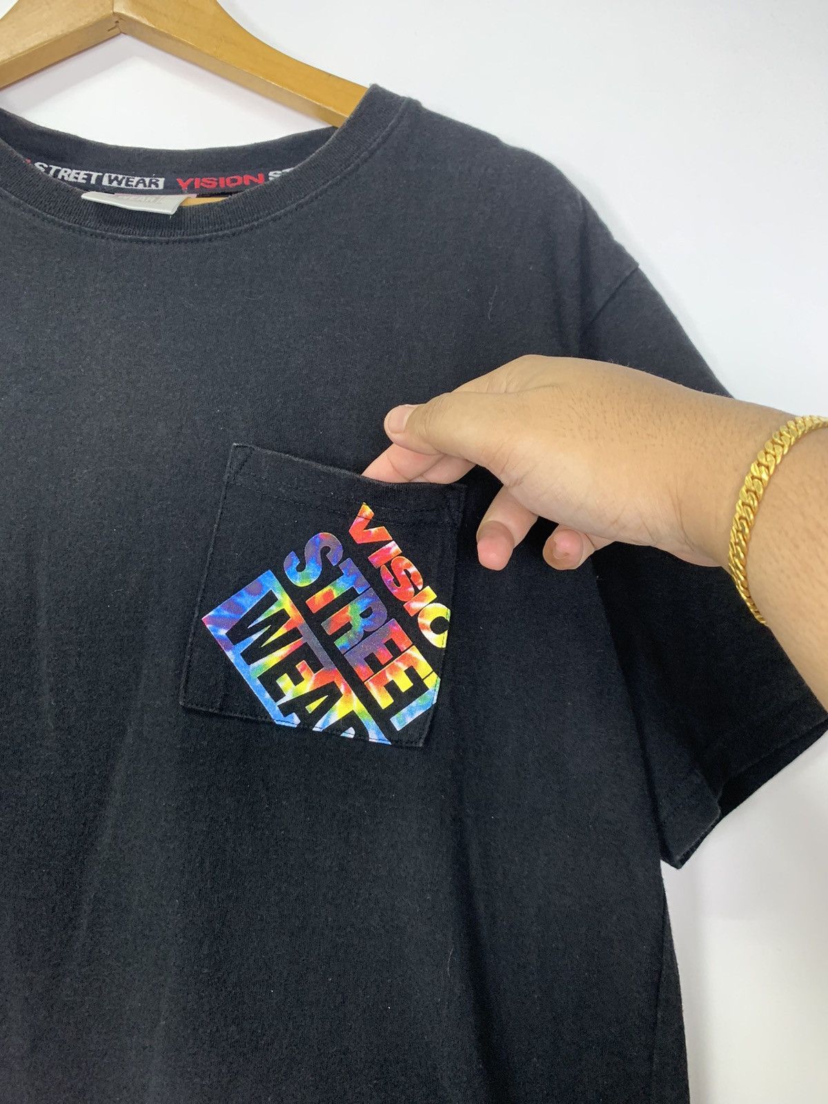 Vintage Vintage Vision Streetwear Pocket t-shirt Size US L / EU 52-54 / 3 - 8 Thumbnail