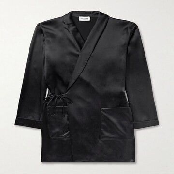 Saint Laurent Paris o1bcso1str0924 Belted Jacket in Black Size US XS / EU 42 / 0 - 1 Preview