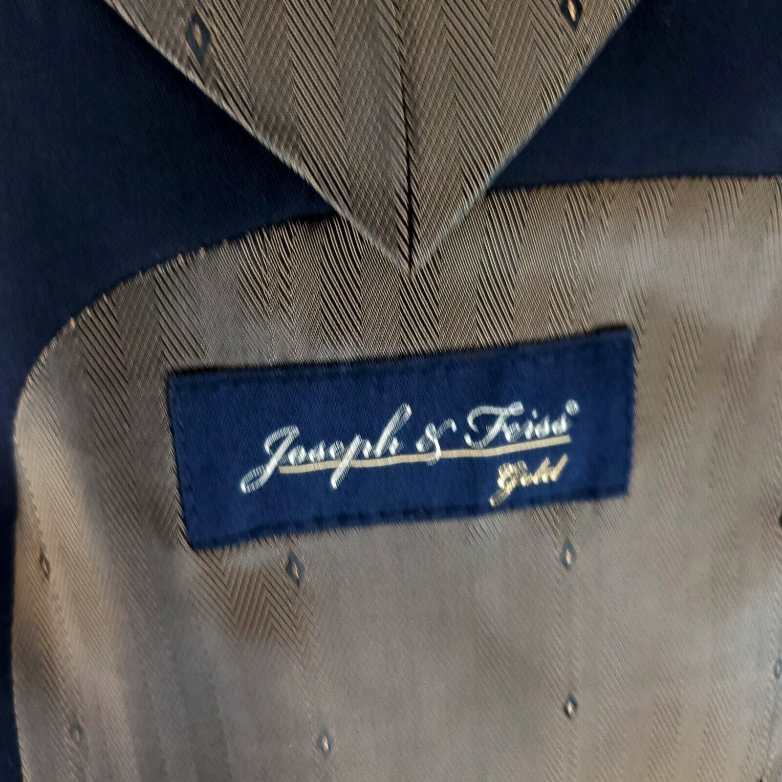Joseph & Feiss Joseph & Feiss Gold Wool 2 Button Blazer 40R Blue Size 40R - 7 Thumbnail
