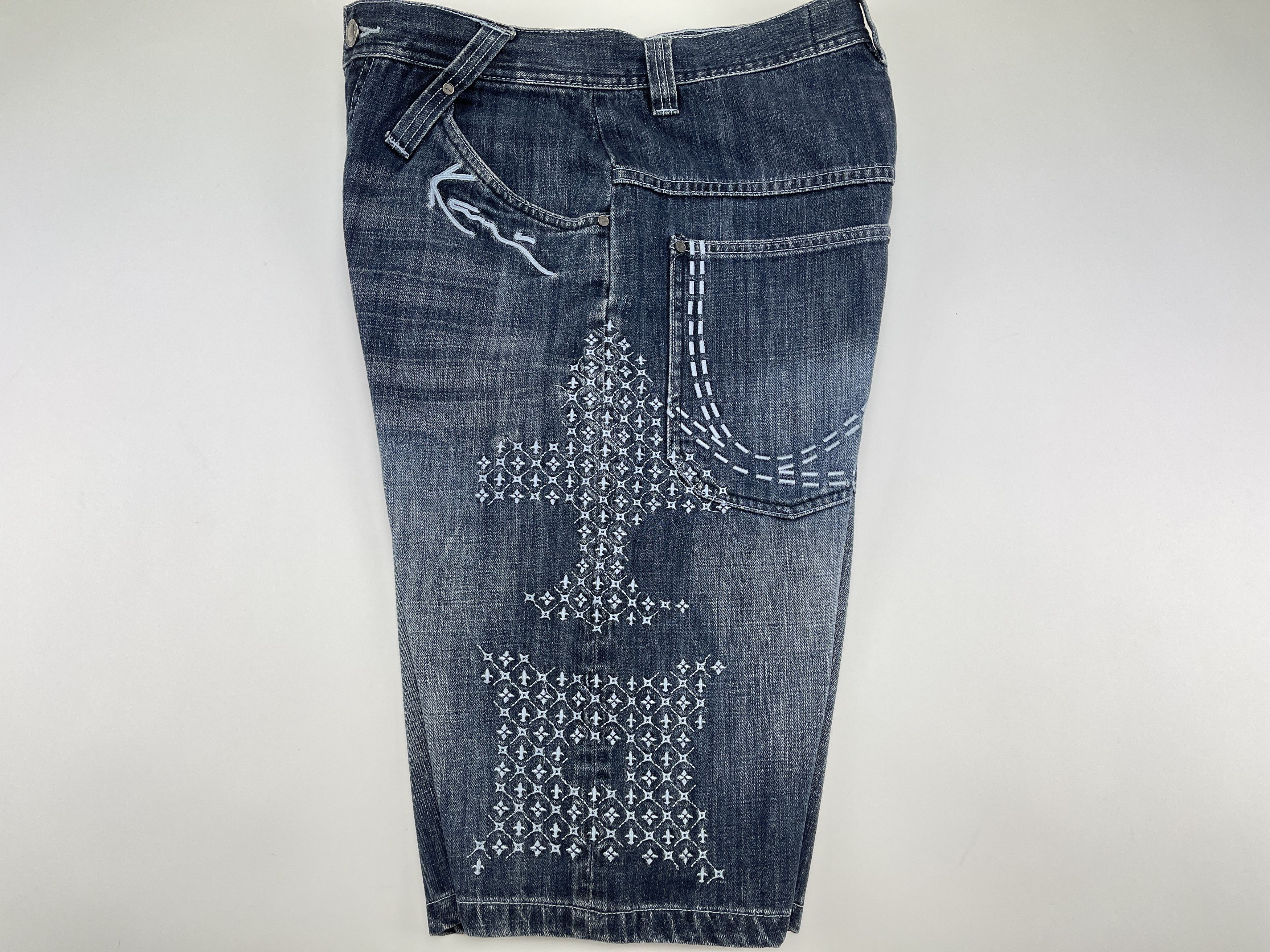 Karl Kani KARL KANI shorts, vintage hip hop baggy jeans, 90s size W 30 Size US 30 / EU 46 - 7 Thumbnail