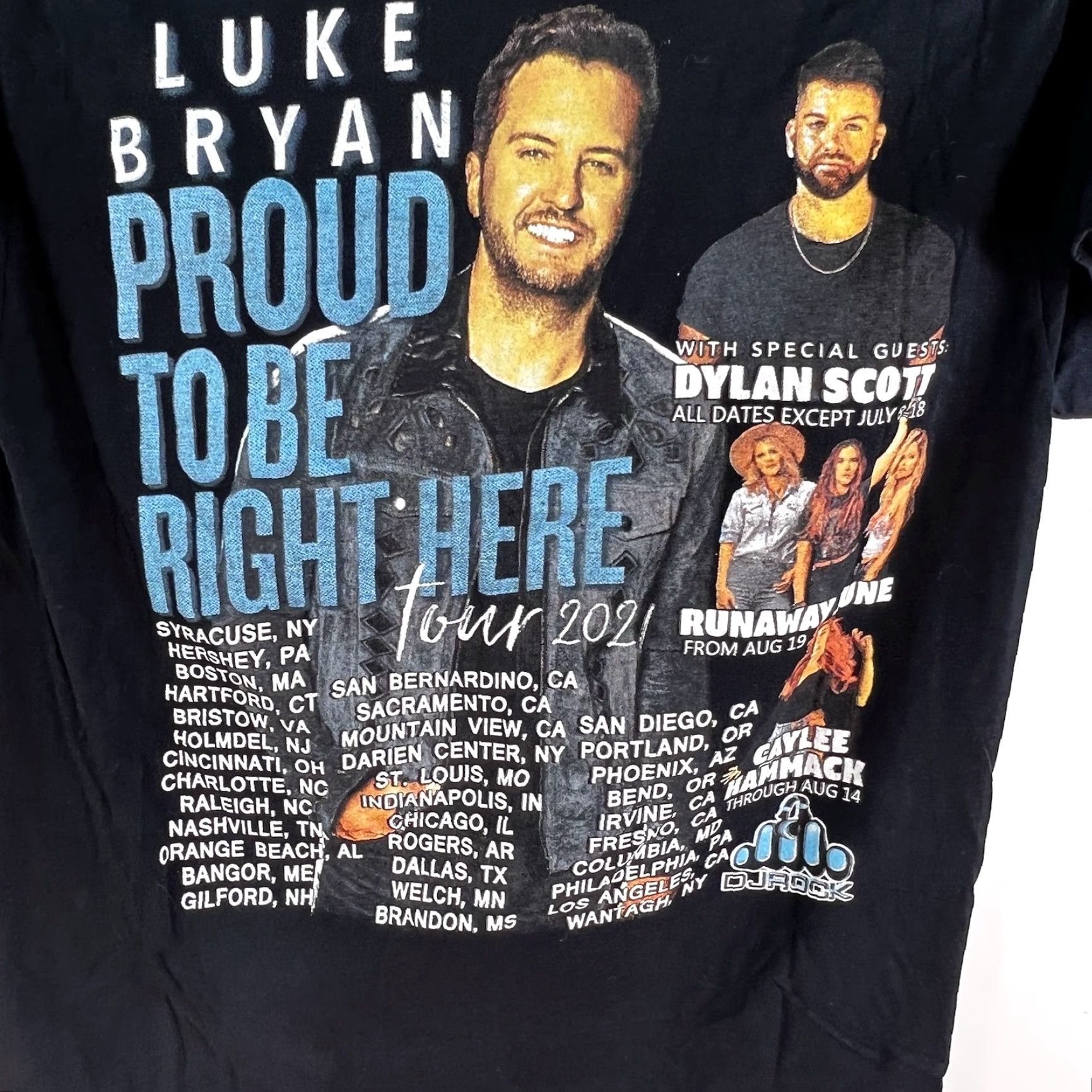 Hereu Luke Bryan Shirt Adult S Black Tour Graphic Print 2021 Unisex Size US S / EU 44-46 / 1 - 4 Thumbnail