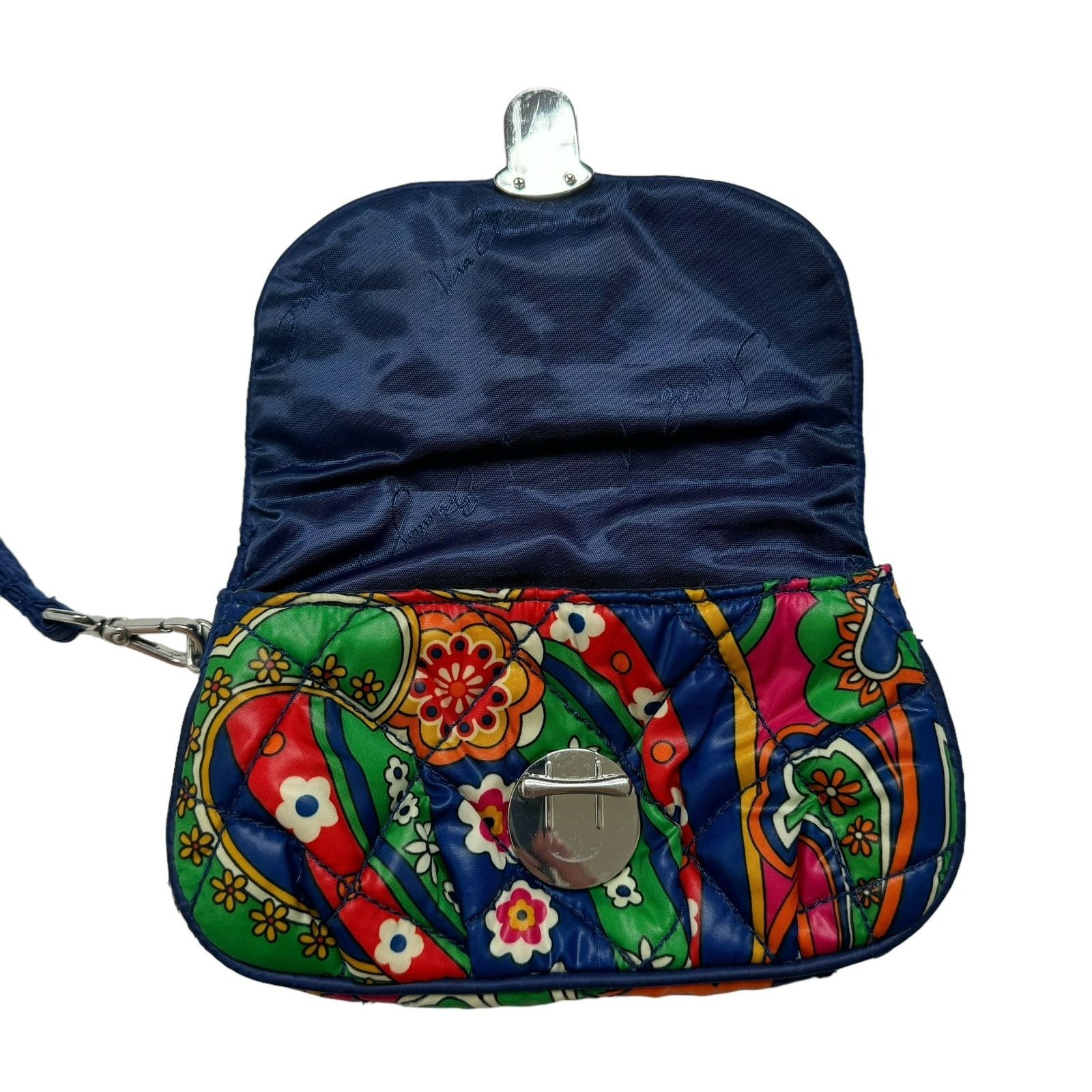 Vera Bradley VERA BRADLEY Lapis Blue Paisley Puffy Wristlet Wallet Bag Size ONE SIZE - 3 Thumbnail