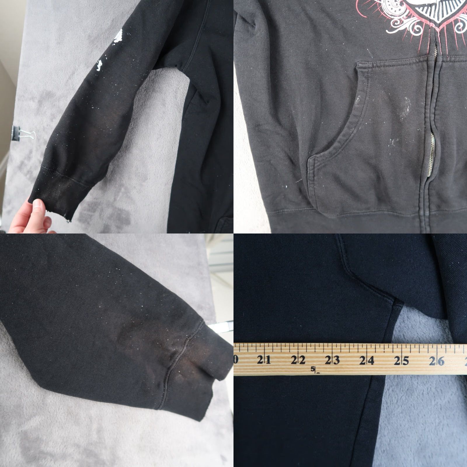 Billabong VINTAGE Billabong Grunge Hoodie Large Black Zip Up Sweatshirt Mens L Size US L / EU 52-54 / 3 - 8 Thumbnail
