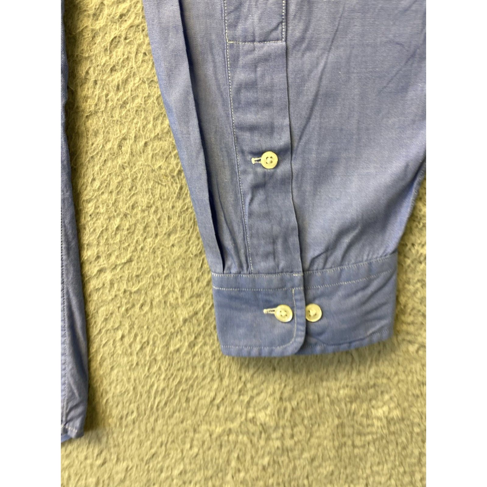 Ralph Lauren Ralph Lauren Button-Down Shirt Blue 16 Regular Adult Long Sleeve Men’s Shirt - 16, Blue, Solid, Casual/Business, Mens Size US L / EU 52-54 / 3 - 5 Thumbnail