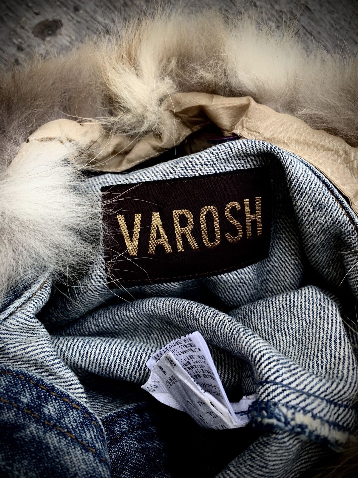 If Six Was Nine VAROSH Faux fur Raccon cropped denim jacket Size US M / EU 48-50 / 2 - 5 Thumbnail