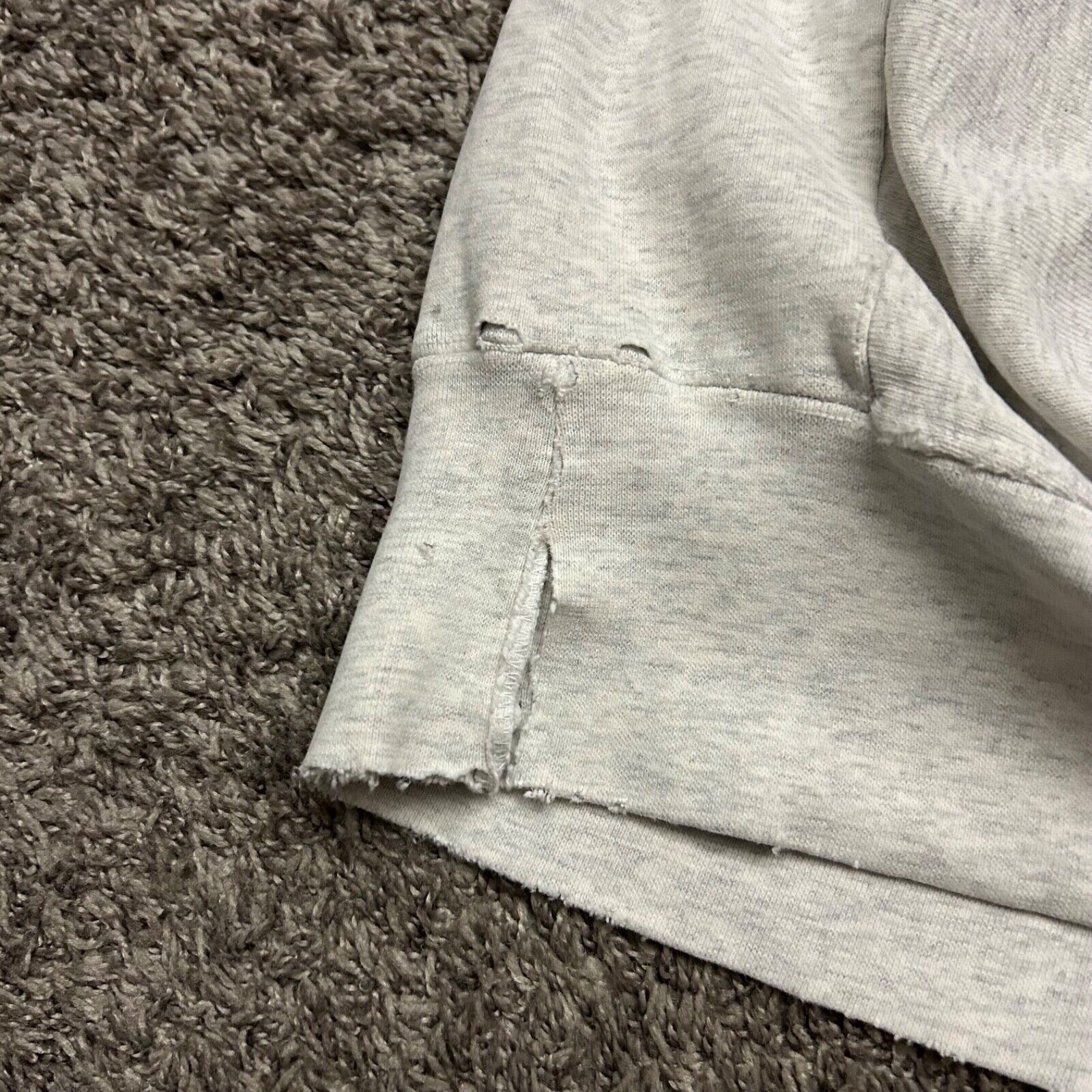 Vintage Vintage Thrashed Sweatshirt Crewneck Pullover 90s y2k Gray Size US XL / EU 56 / 4 - 6 Thumbnail