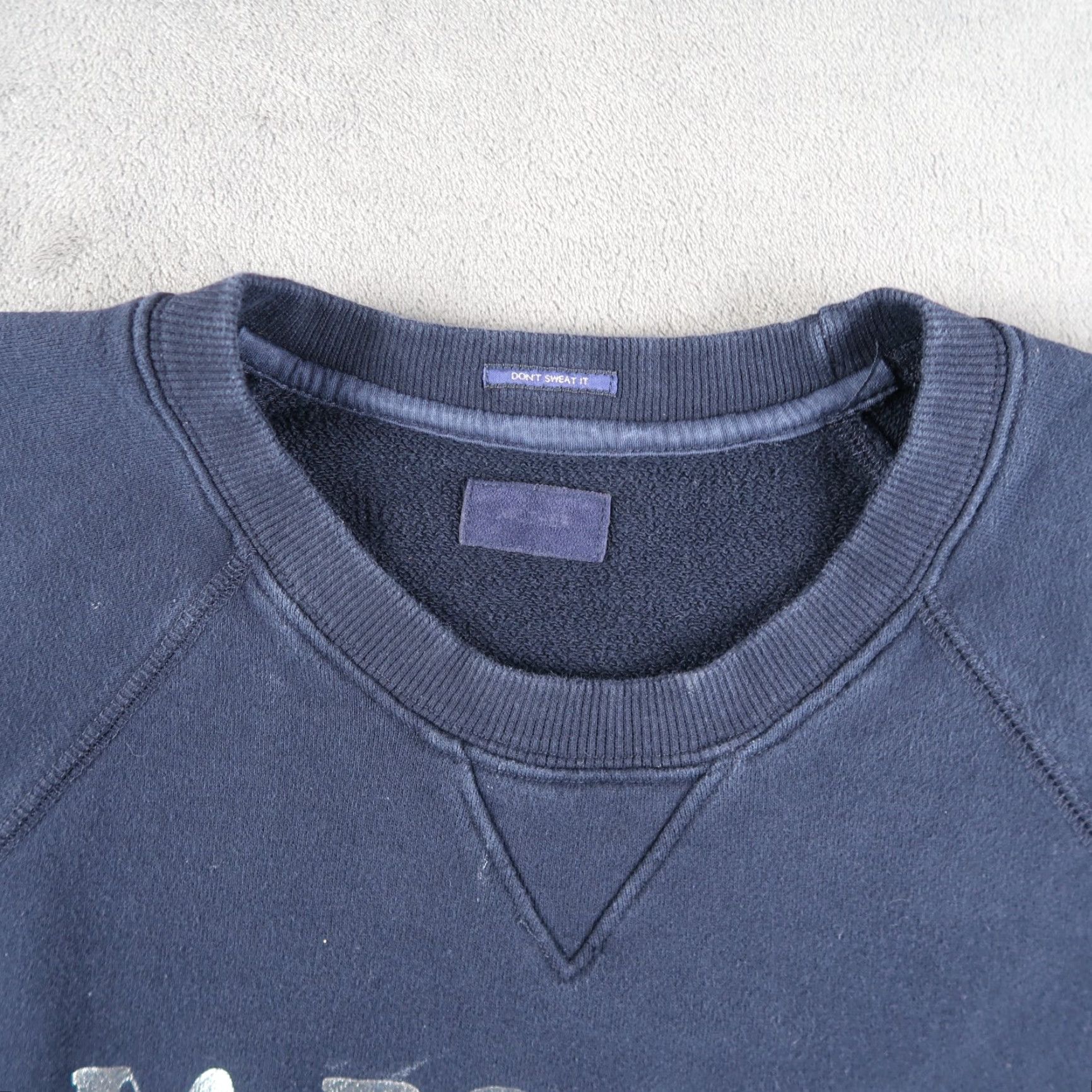 MOTHER MOTHER Sweatshirt Shirt Blue L Crewneck Logo Graphic Print Raglan Sleeve Size L / US 10 / IT 46 - 4 Thumbnail