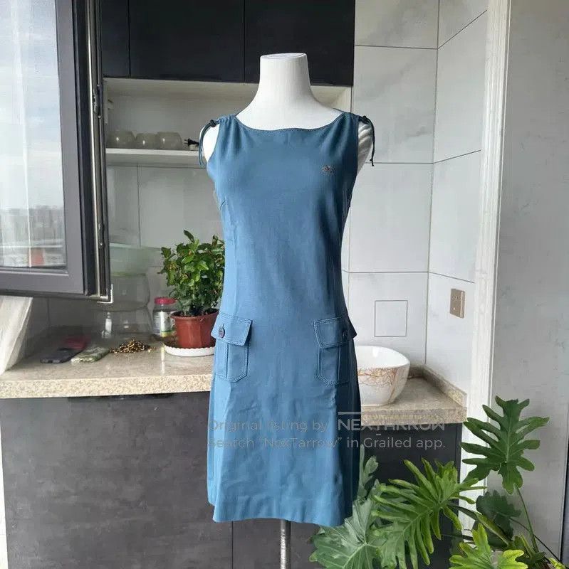 Burberry Burberry M Blue Short Sleeve Dress. Size M / US 6-8 / IT 42-44 - 3 Thumbnail