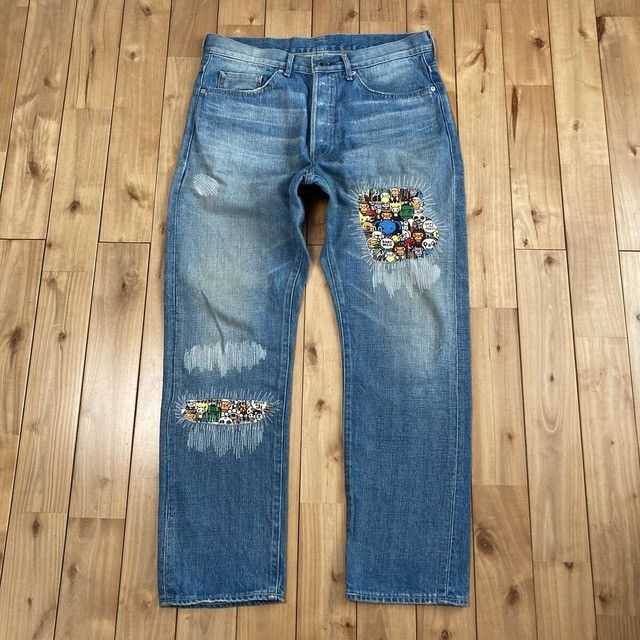 Bape BAPE MILO Animal Safari Damaged Denim Pants APE NIGO ★size M Size US 32 / EU 48 - 2 Thumbnail