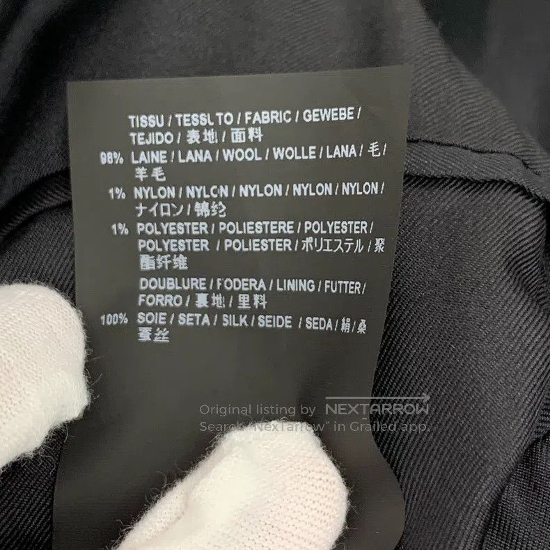 Saint Laurent Paris Saint Laurent Paris Black Striped Wool Collar Single Butto Size S / US 4 / IT 40 - 7 Thumbnail