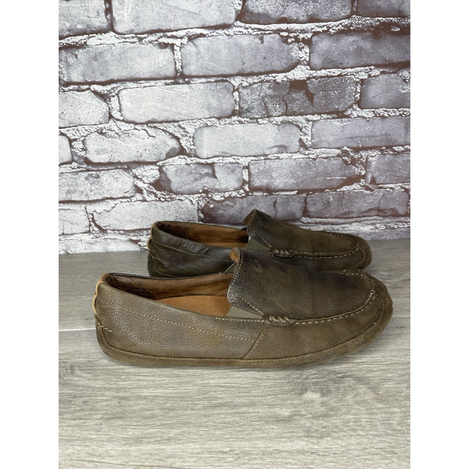 Olukai Olukai Akepa Moc Brown Leather Boat Slip On Moccasin Loafer Size US 9 / EU 42 - 1 Thumbnail