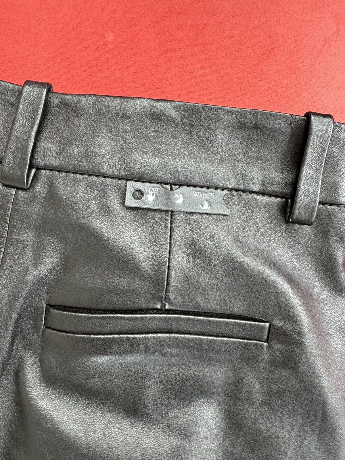 Off-White New Off-White skinny-flared leather trousers, size XS int Size 26" / US 2 / IT 38 - 12 Thumbnail