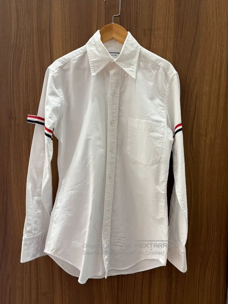 Thom Browne Thom Browne Striped Oxford Double Sleeve Label Classic Lon Size US XS / EU 42 / 0 - 1 Thumbnail