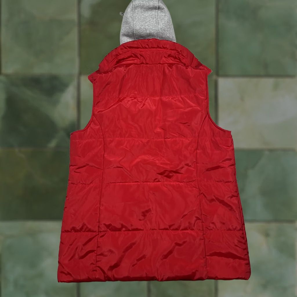 Vintage Ci Sono Vest Womens 2X Red Hooded Sherpa Lined Zip Puffer Long Quilted Vest Size XXL / US 16-18 / IT 52-54 - 1 Thumbnail