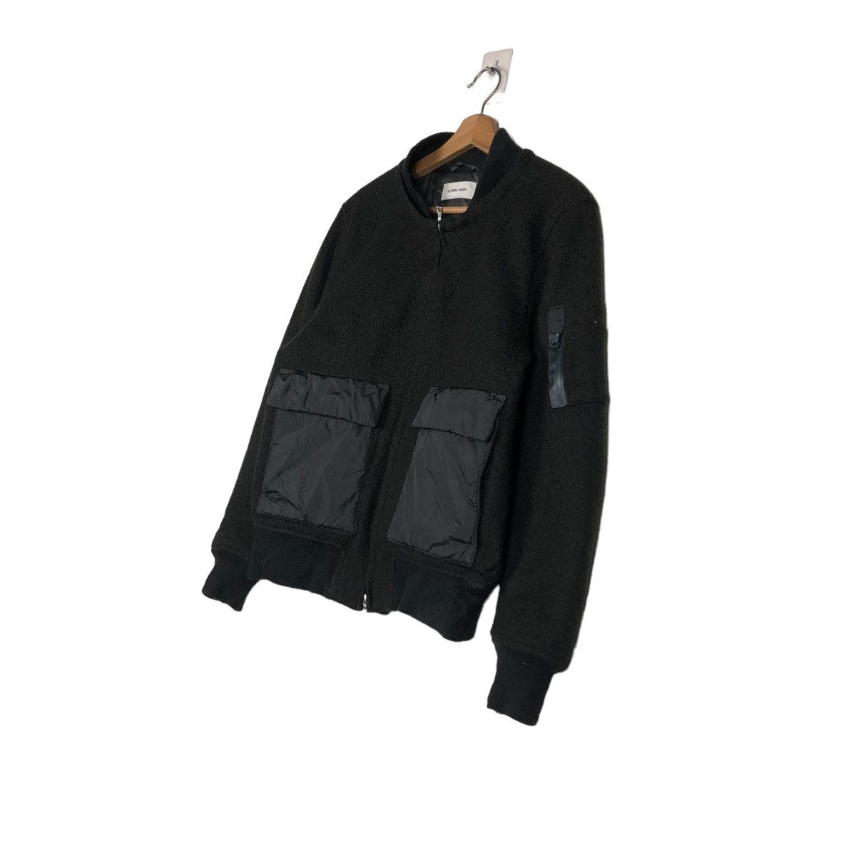 Japanese Brand 📌VINTAGE WOOL BIKER BOMBER JACKET GLOBAL WORK JAPAN Size US M / EU 48-50 / 2 - 3 Thumbnail