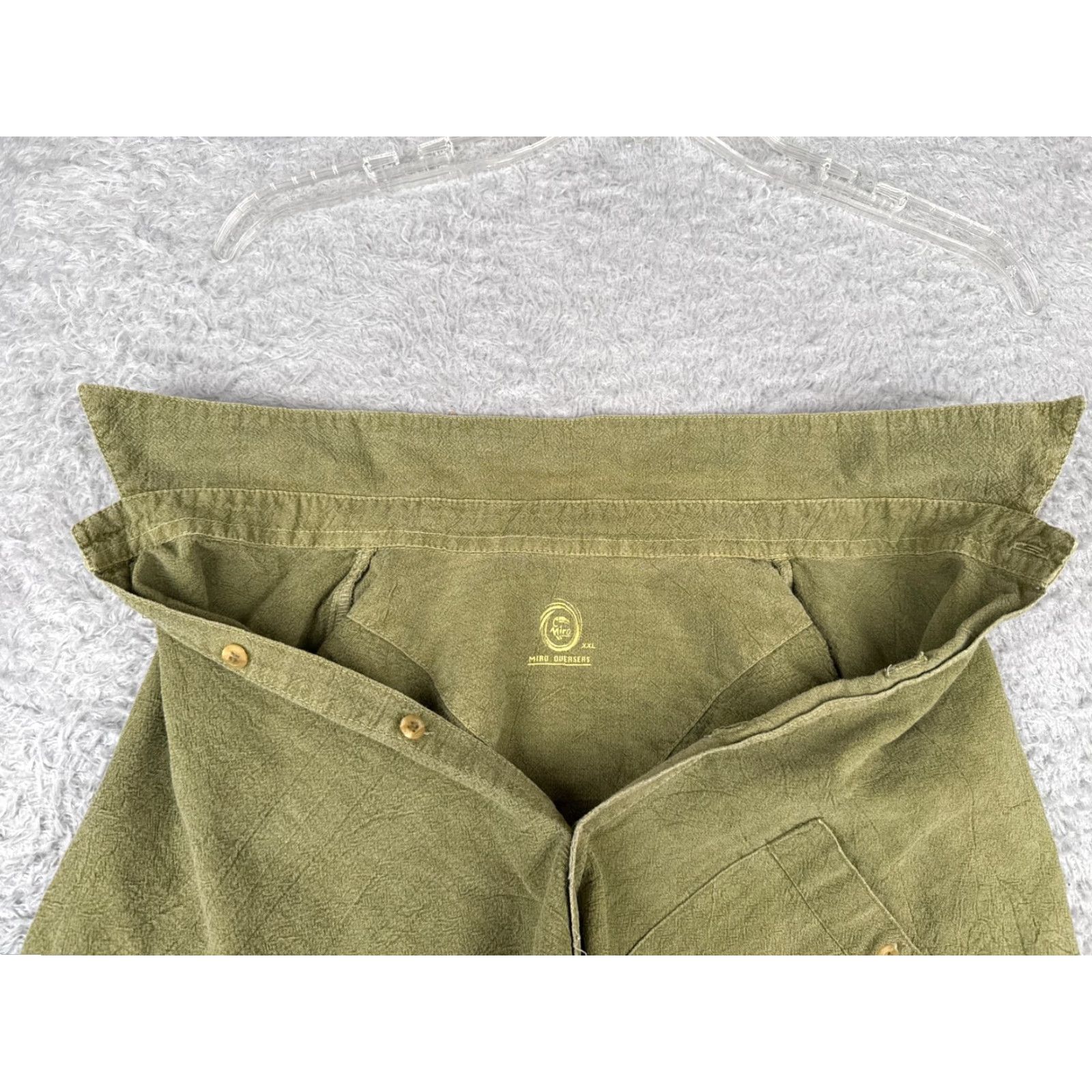 Vintage Miro Overseas Polo Shirt Men 2XL Green Cotton Knit Pocket Polo Shirt Men Green 2XL Oversized Casual Business Travel Golf Beach Outdoors Size US XXL / EU 58 / 5 - 2 Thumbnail