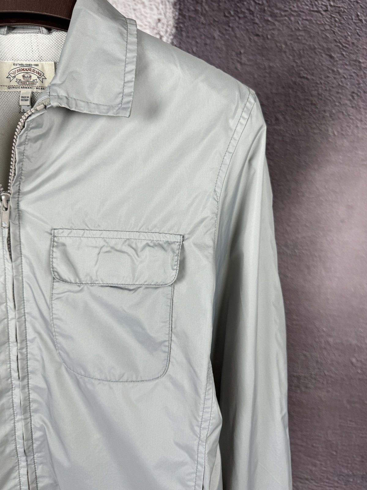 Armani ARMANI JEANS N. Pro Garment grey nylon coach jacket Size US S / EU 44-46 / 1 - 7 Thumbnail