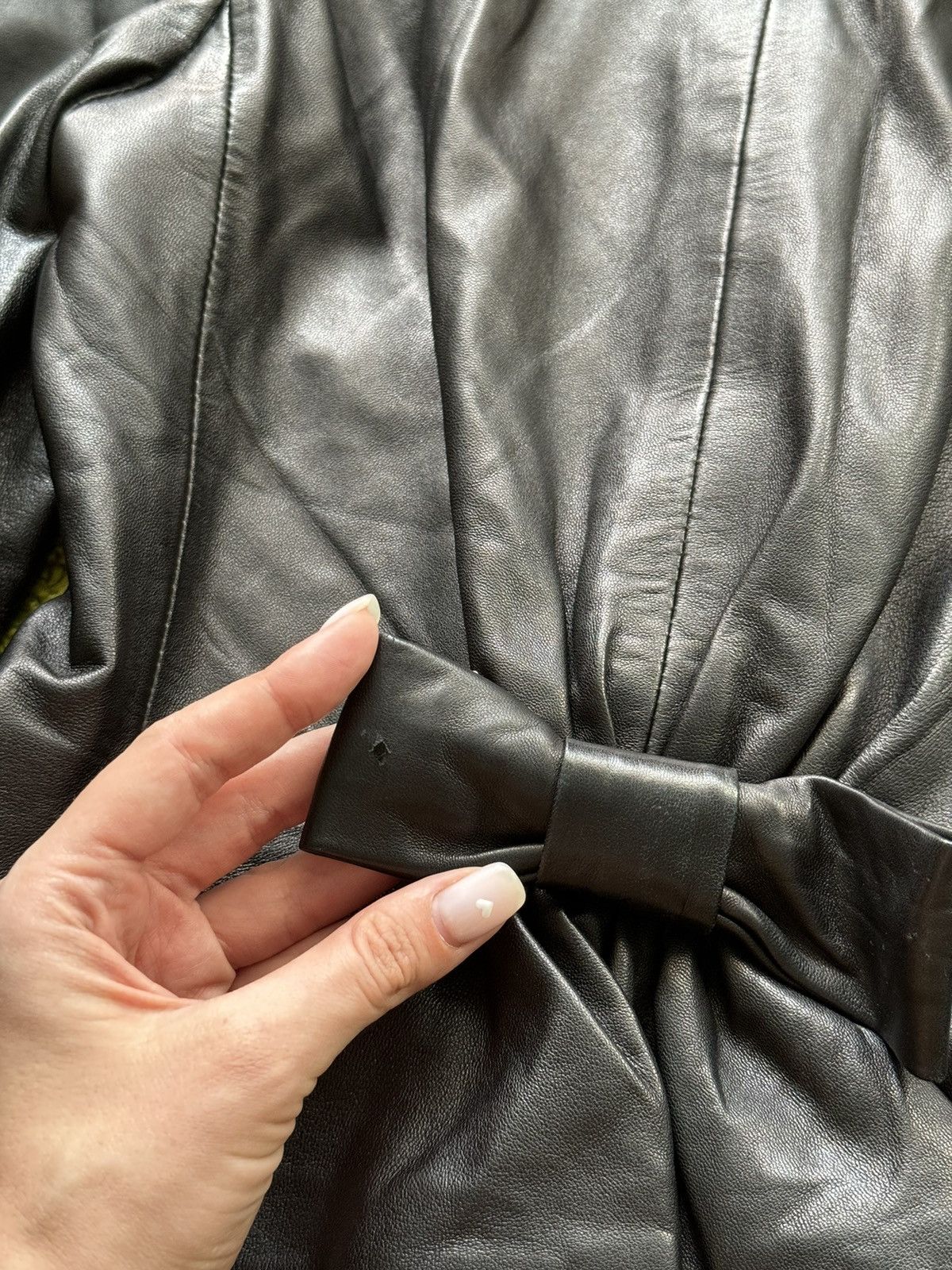 Genuine Leather × Moschino × Vintage Moschino 2000s vintage Y2K leather blazer jacket Size M / US 6-8 / IT 42-44 - 9 Thumbnail