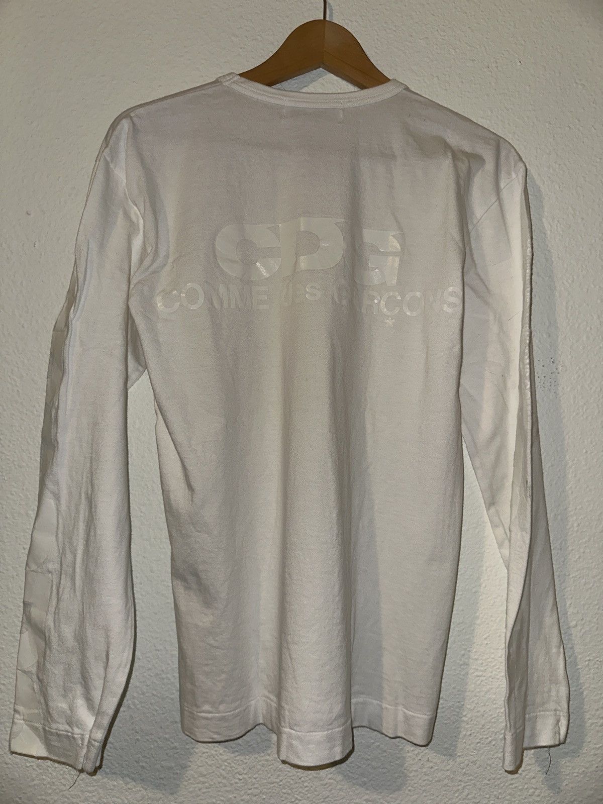 Comme des Garcons CDG LS White Monochrome Shirt Size US M / EU 48-50 / 2 - 4 Thumbnail
