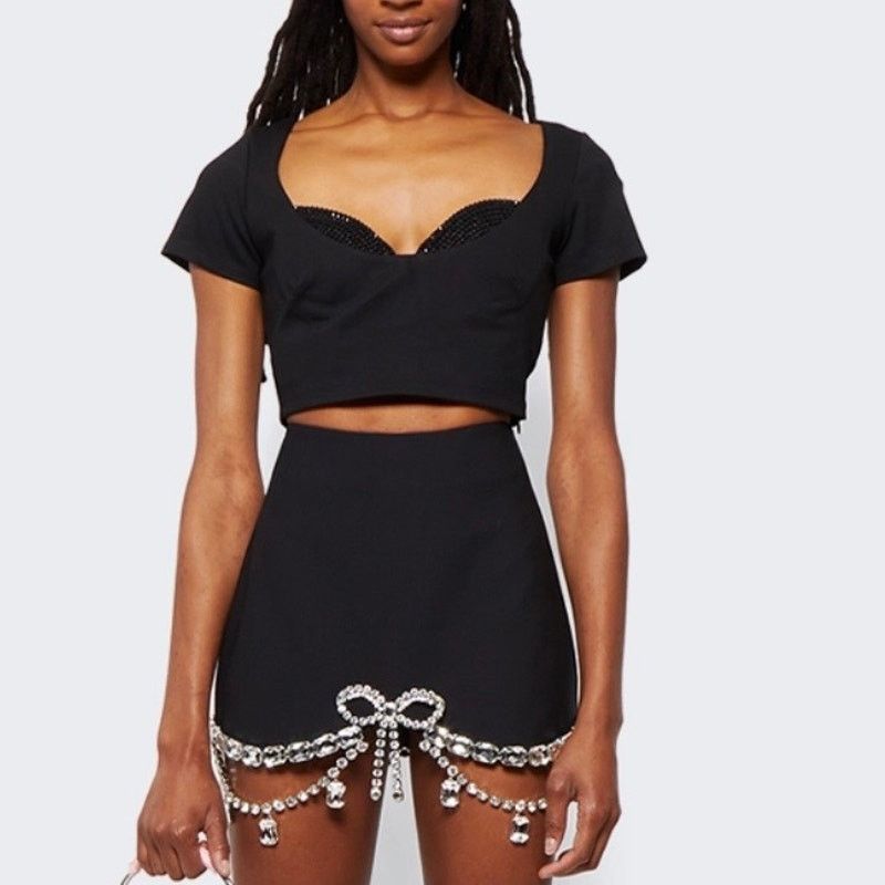 Area AREA Crystal Cup T-shirt Black size S New Size S / US 4 / IT 40 - 1 Thumbnail