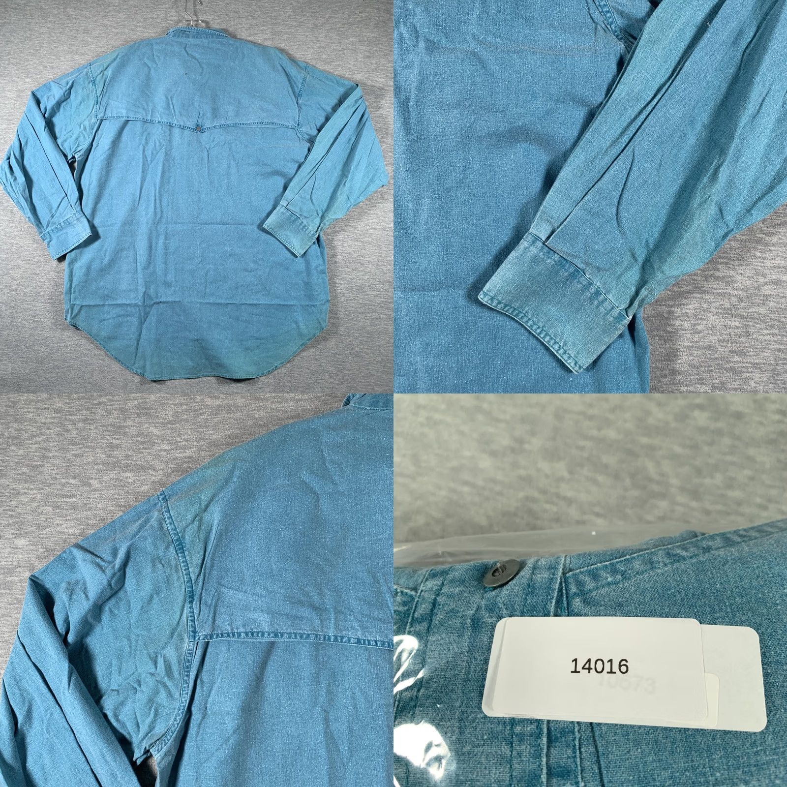 Denime Silver Spur Shirt Mens XL Blue Denim Long Sleeve Western Button Front Casual Size US XL / EU 56 / 4 - 9 Thumbnail