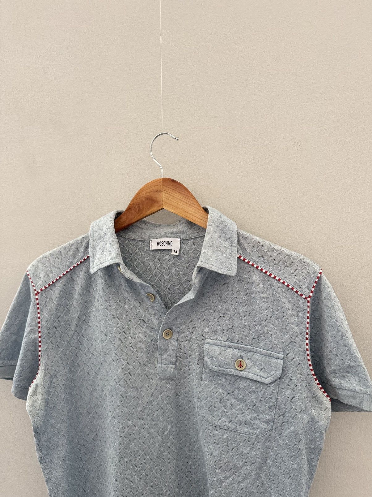 Moschino Vintage Moschino Polo Shirt Size US M / EU 48-50 / 2 - 2 Thumbnail