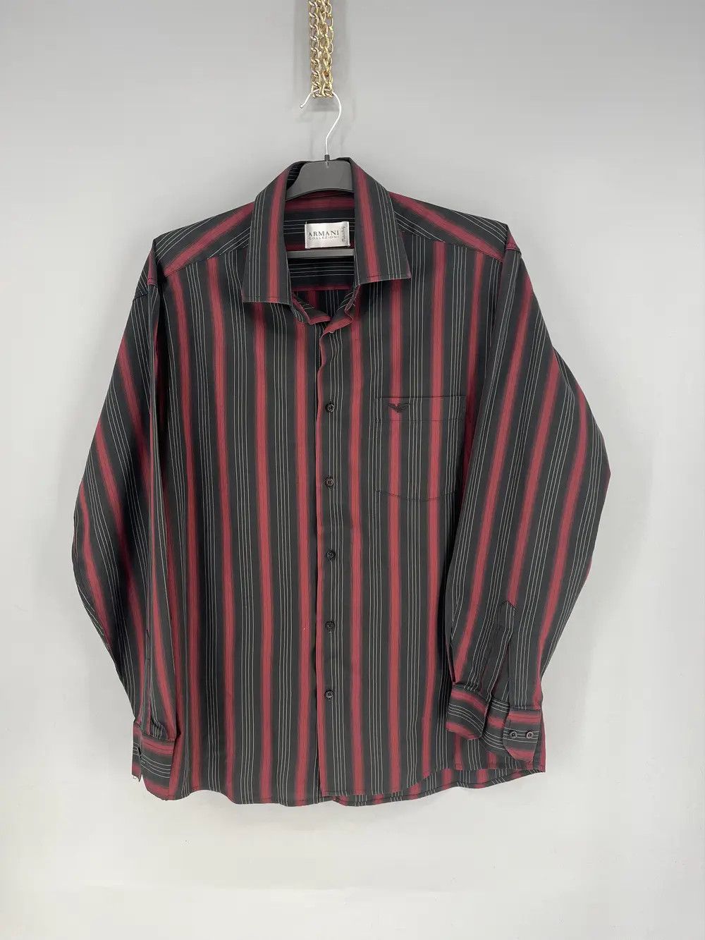 Armani Vintage Striped Shirt Armani Collezioni Size XL Rare Size US M / EU 48-50 / 2 - 1 Thumbnail