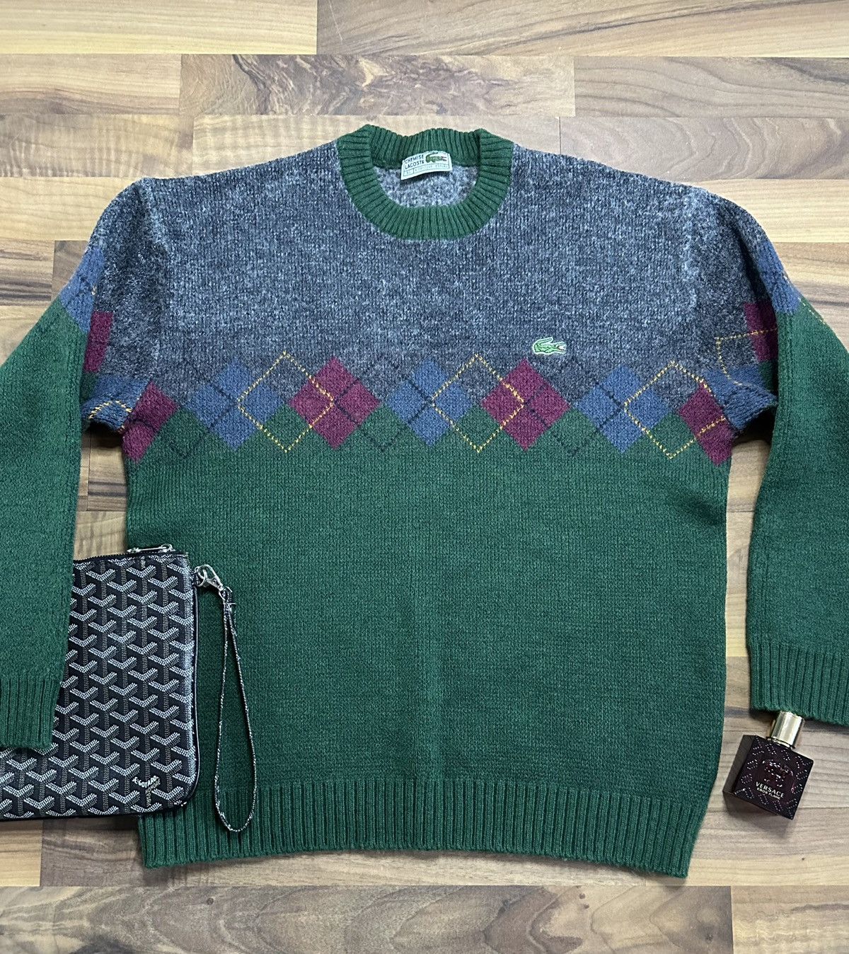 Lacoste Lacoste Vintage Argyle Sweater XL | Old Money Y2K Size US S / EU 44-46 / 1 - 1 Thumbnail