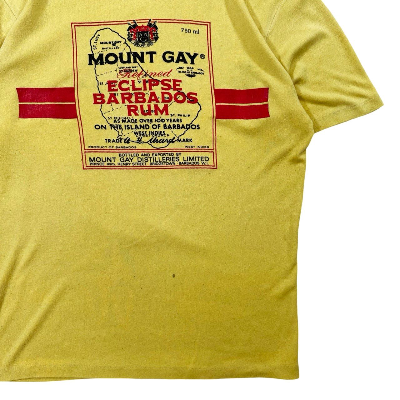 Vintage Vintage 90s Mount Gay Eclipse Barbados Rum Graphic T Shirt Size US S / EU 44-46 / 1 - 3 Thumbnail