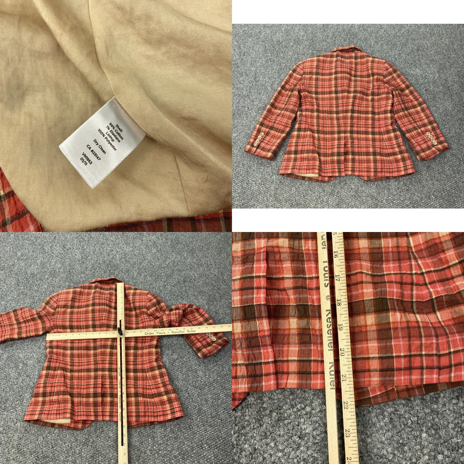 Talbots Talbots Blazer 2 Womens Plaid Two Button Lined Suit Jacket Classic Career Workwe Womens Size XS / US 0-2 / IT 36-38 - 8 Thumbnail