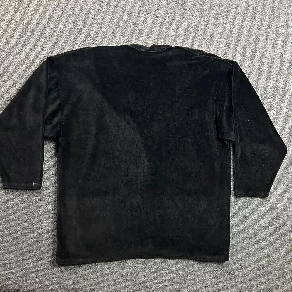Other Noir Cardigan Womens 36/38 Black Velvet Pockets V-Neck Size XS / US 0-2 / IT 36-38 - 8 Thumbnail