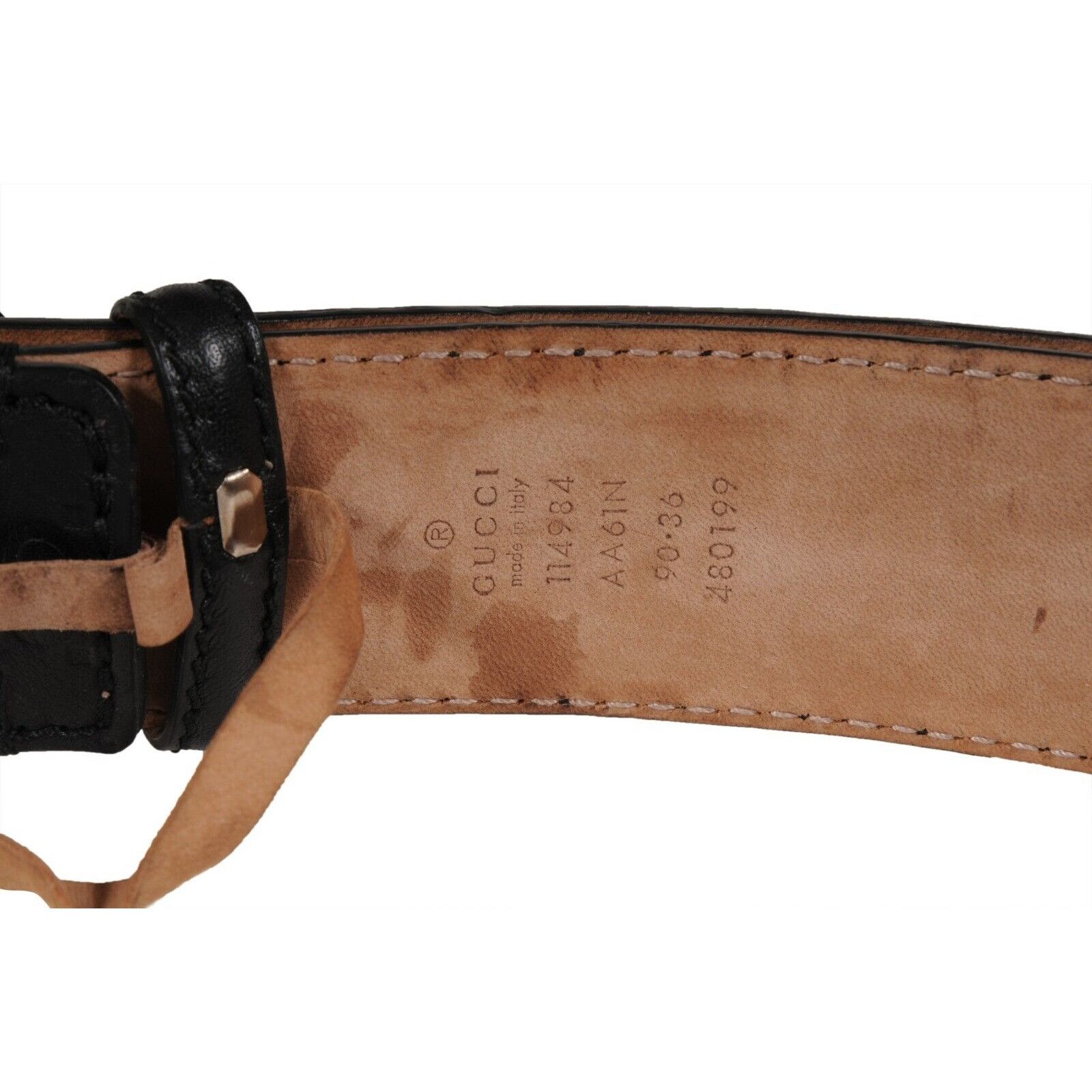 Gucci Interlocking GG Supreme Buckle Belt Size 90 36 B Size 36 - 5 Thumbnail