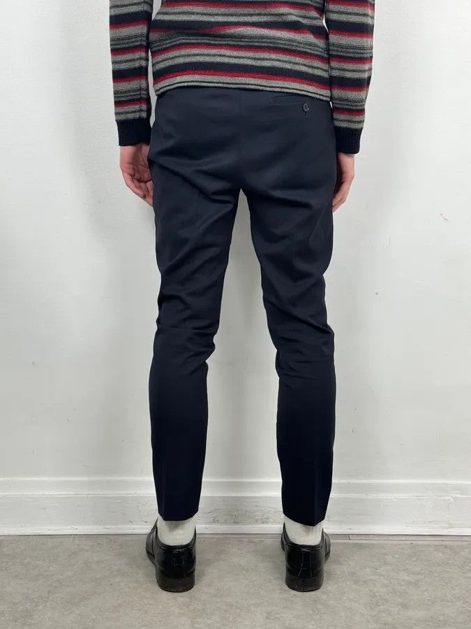 Acne Studios AW2015 Acne Studios Navy Slim Wool Drifter Trousers Size US 30 / EU 46 - 4 Thumbnail
