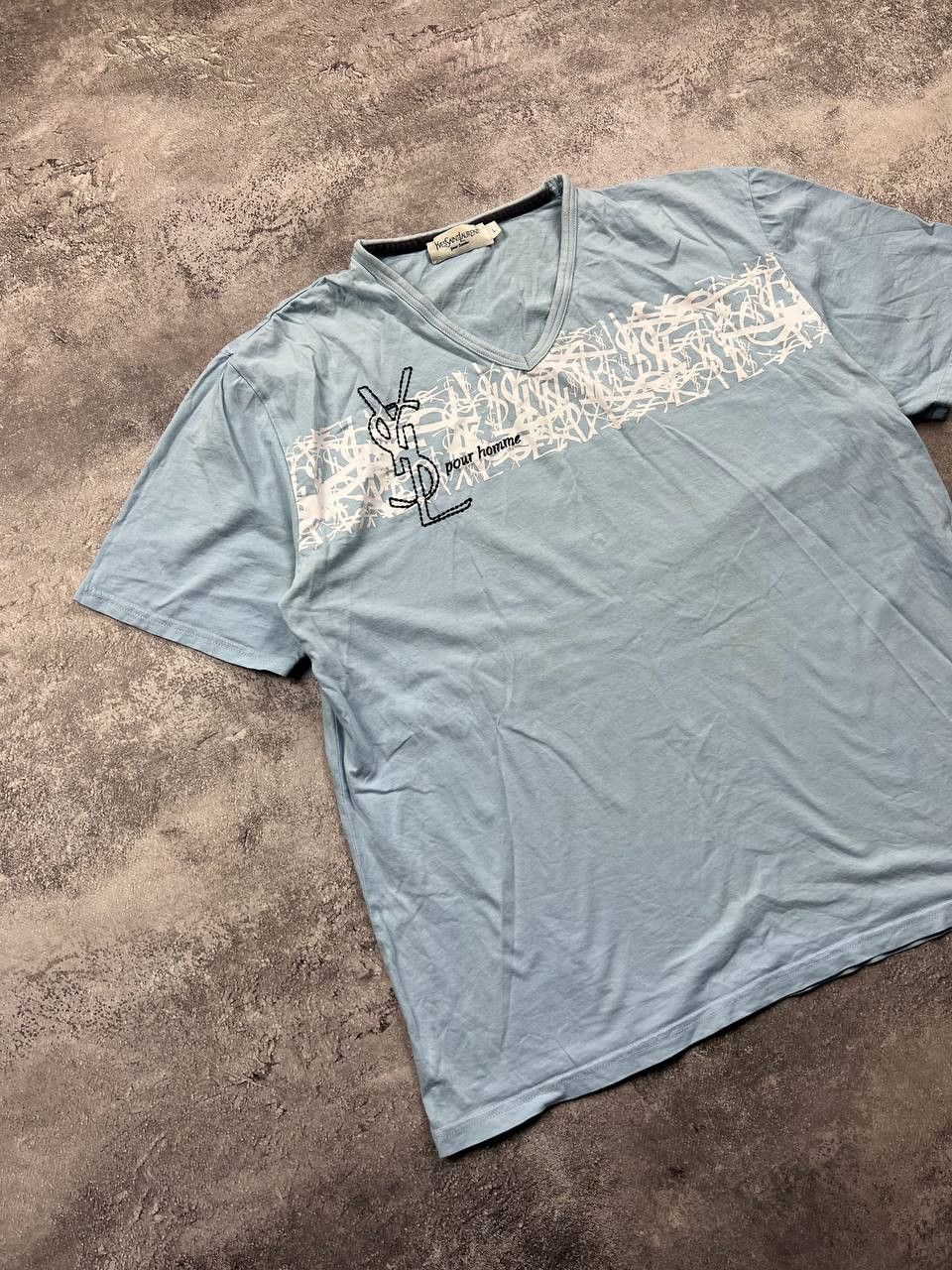 Yves Saint Laurent Vintage YSL Tee Yves Saint Laurent Monogram T-shirt Luxury Size US L / EU 52-54 / 3 - 2 Thumbnail