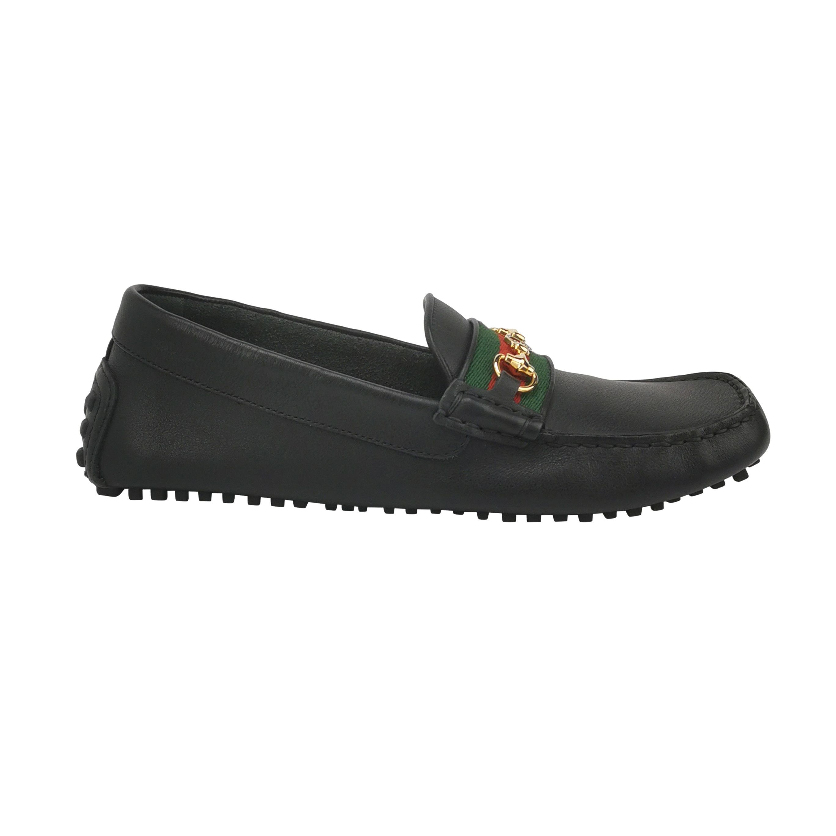 Gucci Gucci Web Horsebit Leather Loafers 39.5 Size US 6 / EU 39 - 1 Thumbnail