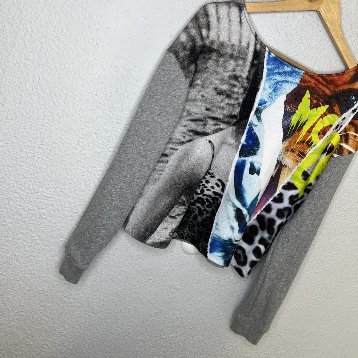 Alexander McQueen × MCQ × McQ Alexander McQueen Alexander Mcqueen MCQ Sweatshirt Blouse Full Print Grey Rare Size S / US 4 / IT 40 - 2 Thumbnail