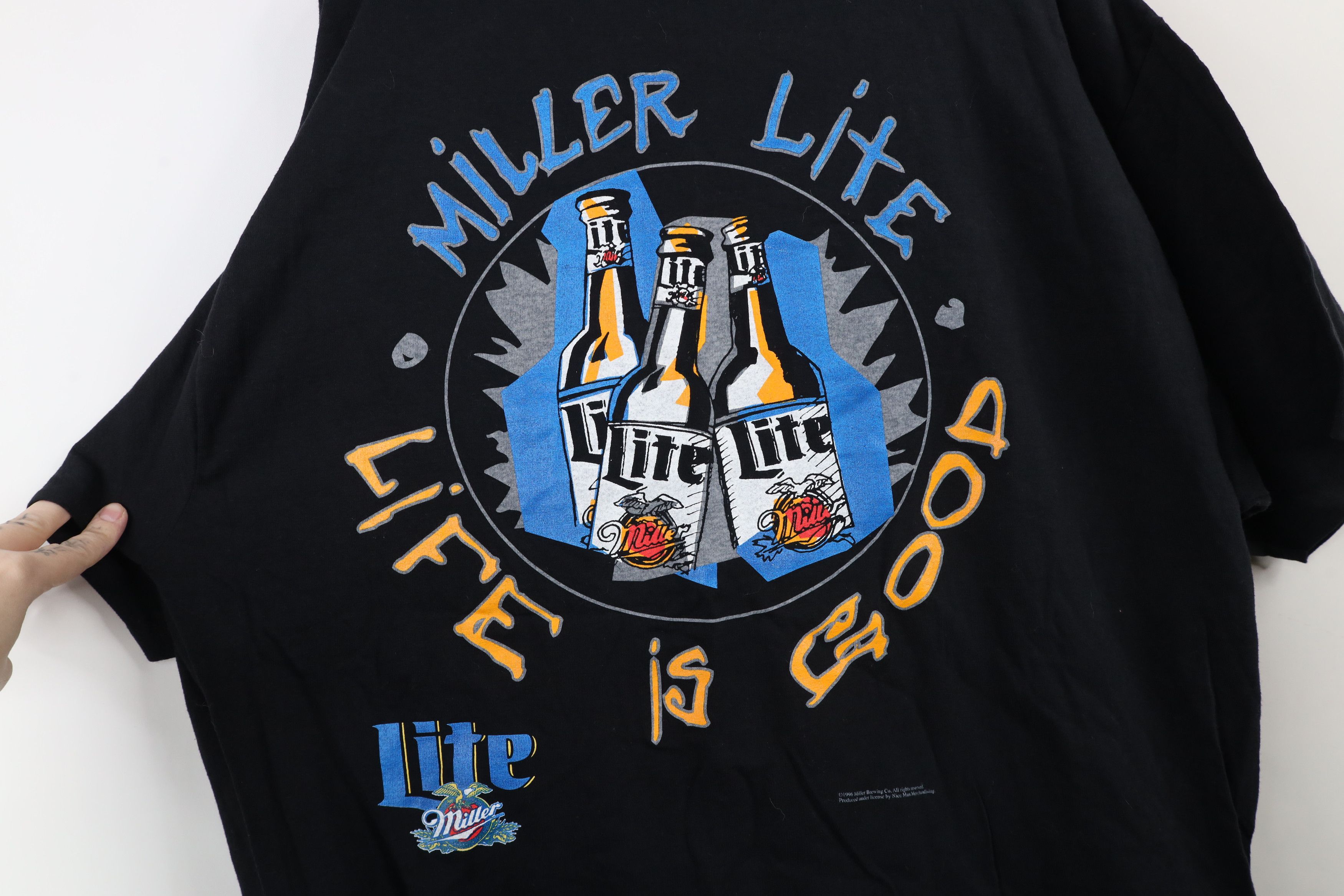 Vintage Deadstock Vintage 90s Miller Lite Beer Life Is Good T-Shirt Size US XL / EU 56 / 4 - 6 Thumbnail
