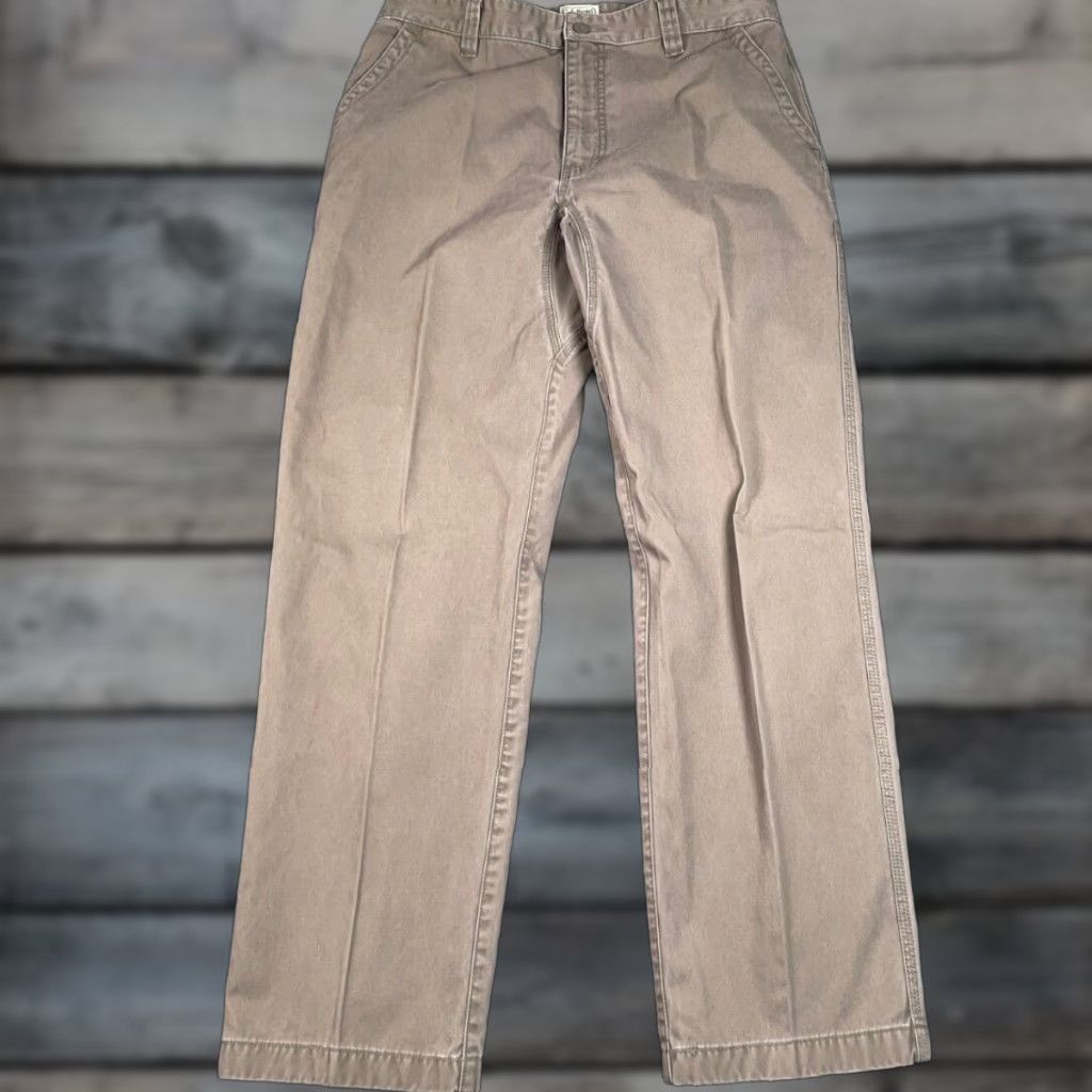 Vintage L.L. Bean Pants Men 34 x 31 Brown Canvas Straight Leg Workwear Mens Outdoor Size US 34 / EU 50 - 1 Thumbnail